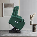 Green Power Lift Chair Right Profile with Lift Extended