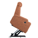 Orange Power Lift Chair Right Profile with Lift Extended