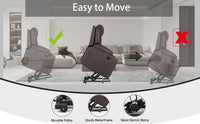 Premium Power Lift Recliner with 8-Point Massage and Heat, easy moving