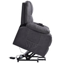Power Lift Recliner Chair with Heat and Massage, side view, raised
