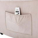 Beige Massage Lift Chair Recliner, side pocket