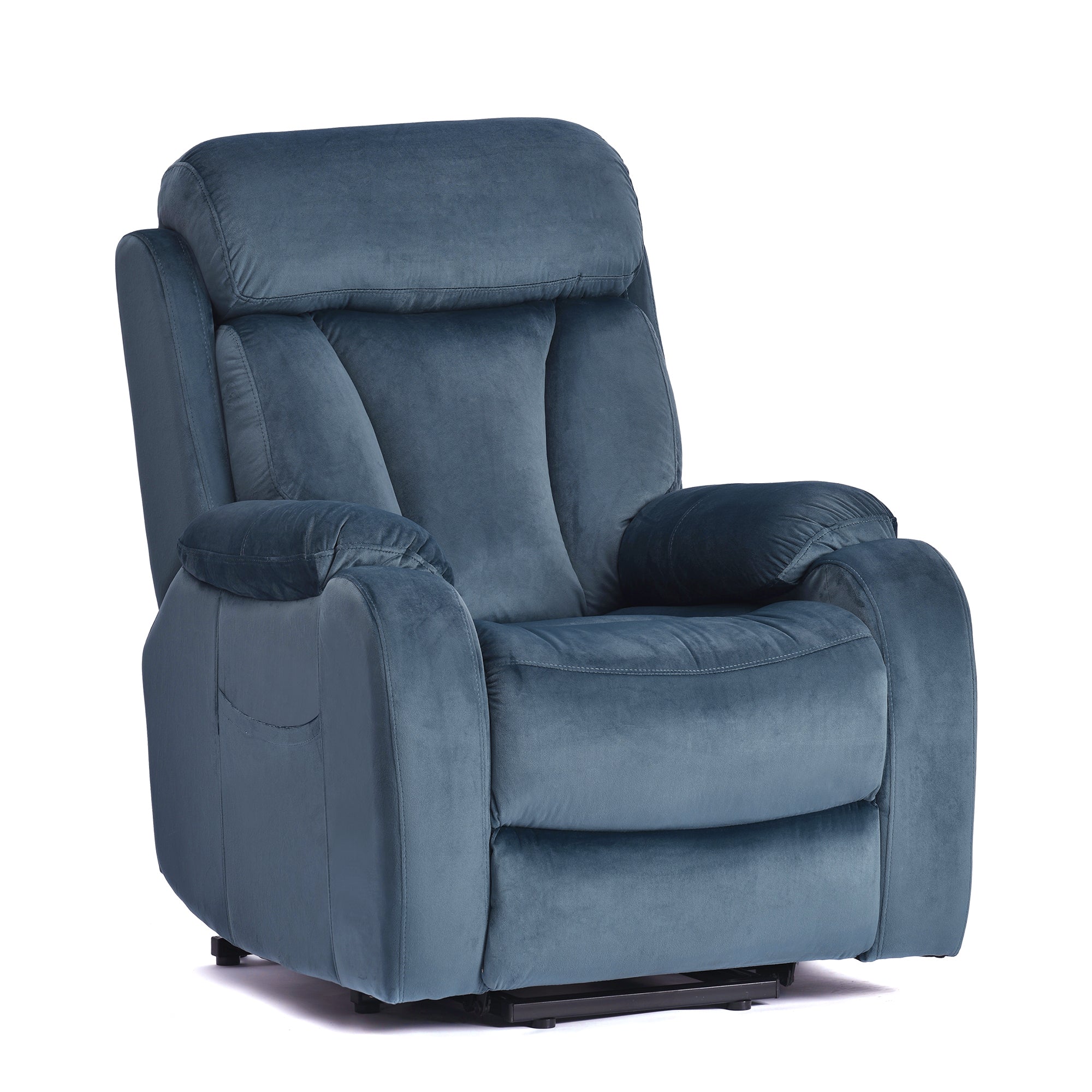 Lift Chair Recliner with Australia Cashmere Fabric, angle view seated