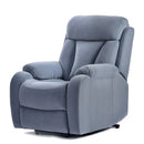 Angle view of power lift chair recliner