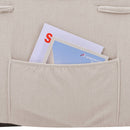 Beige Power Lift Chair Right Side Pocket Closeup