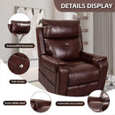 Red Brown Power Lift Recliner, features