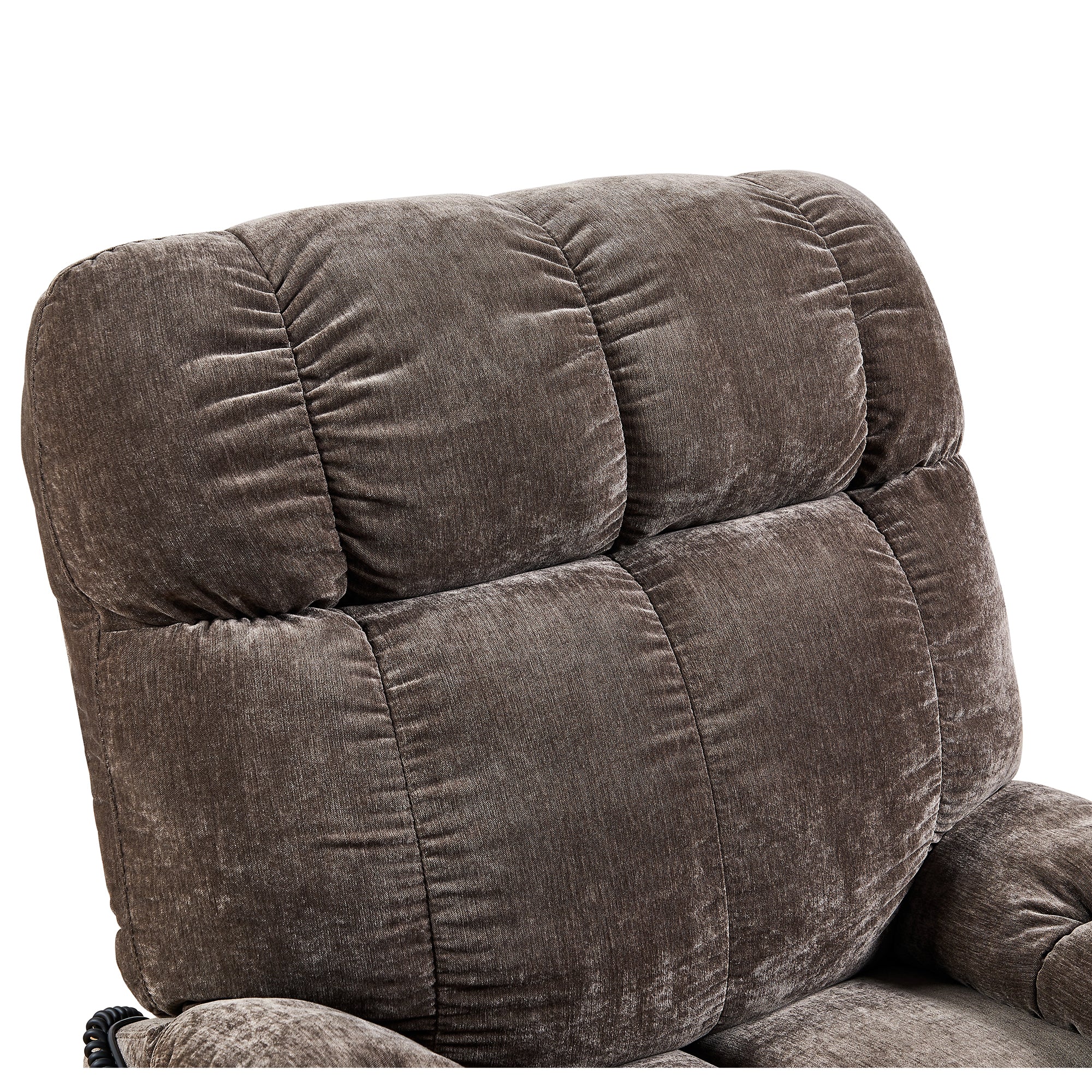 Infinite Position Sleep and Lift Recliner with Heat Massage, Brown