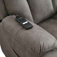 Dark Gray Power Lift Chair Armrest Closeup