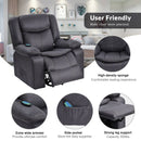 Power Lift Recliner Chair with Heat and Massage, woman seated