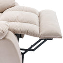 Beige Massage Lift Chair Recliner, footrest