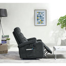 Dark Gray Power Lift Chair Right Profile with Footrest Extended