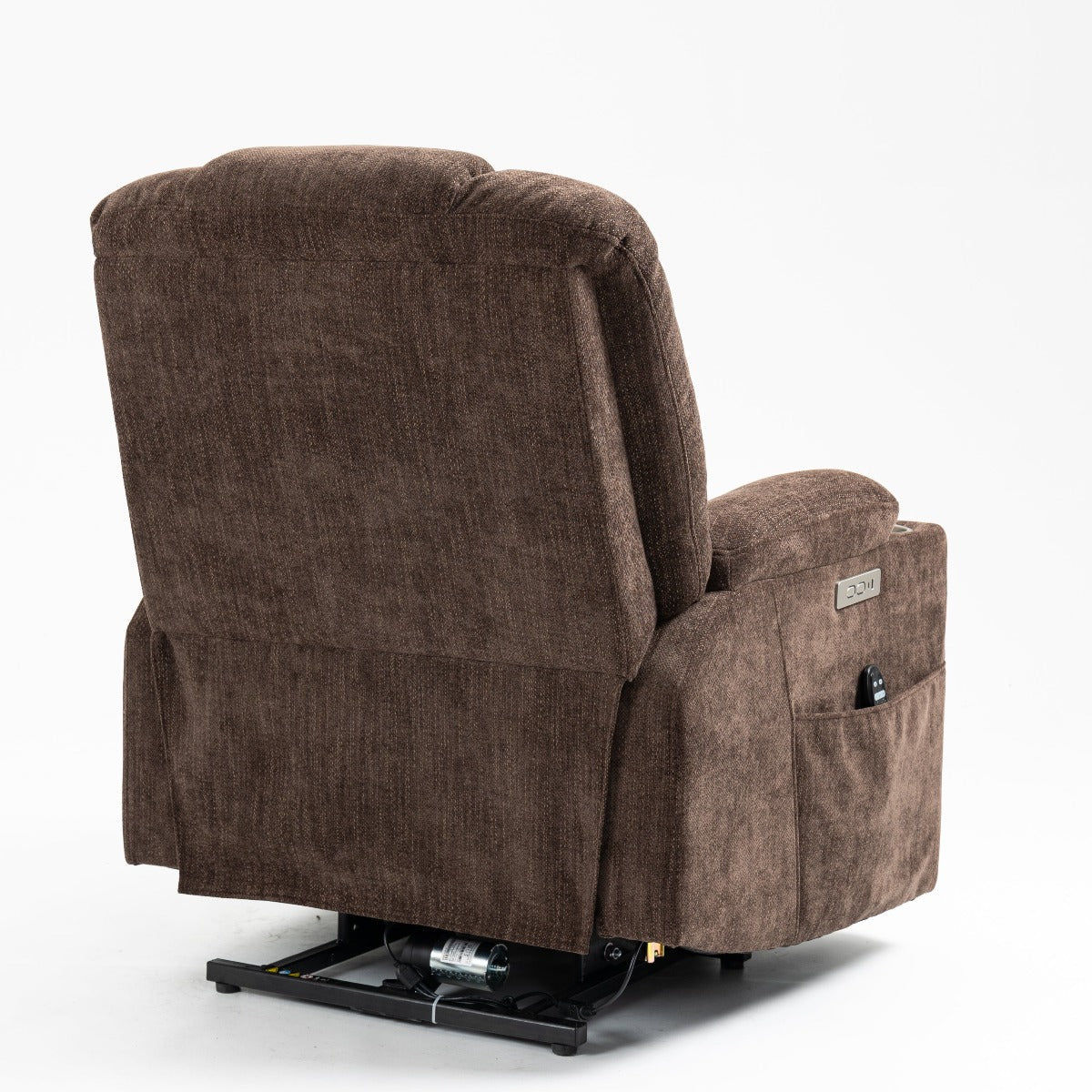 EMON'S Large and Wide Power Lift Recliner Chair with Massage and Heat, Brown - My Lift Chair