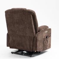 EMON'S Large and Wide Power Lift Recliner Chair with Massage and Heat, Brown - My Lift Chair