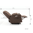 EMON'S Large and Wide Power Lift Recliner Chair with Massage and Heat, Brown - My Lift Chair