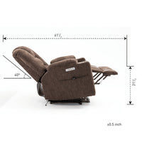 EMON'S Large and Wide Power Lift Recliner Chair with Massage and Heat, Brown - My Lift Chair