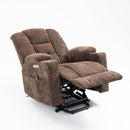 EMON'S Large and Wide Power Lift Recliner Chair with Massage and Heat, Brown - My Lift Chair