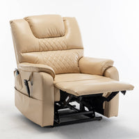 Extra Wide Lay Flat Power Lift Chair Recliner, Beige - My Lift Chair