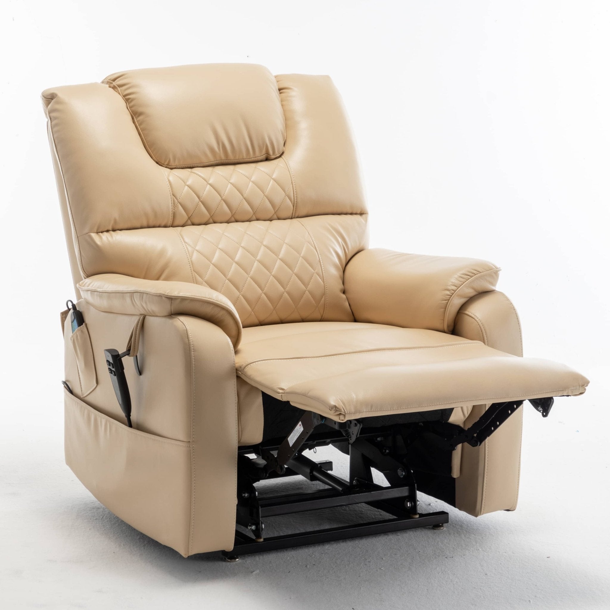 Extra Wide Lay Flat Power Lift Chair Recliner, Beige - My Lift Chair