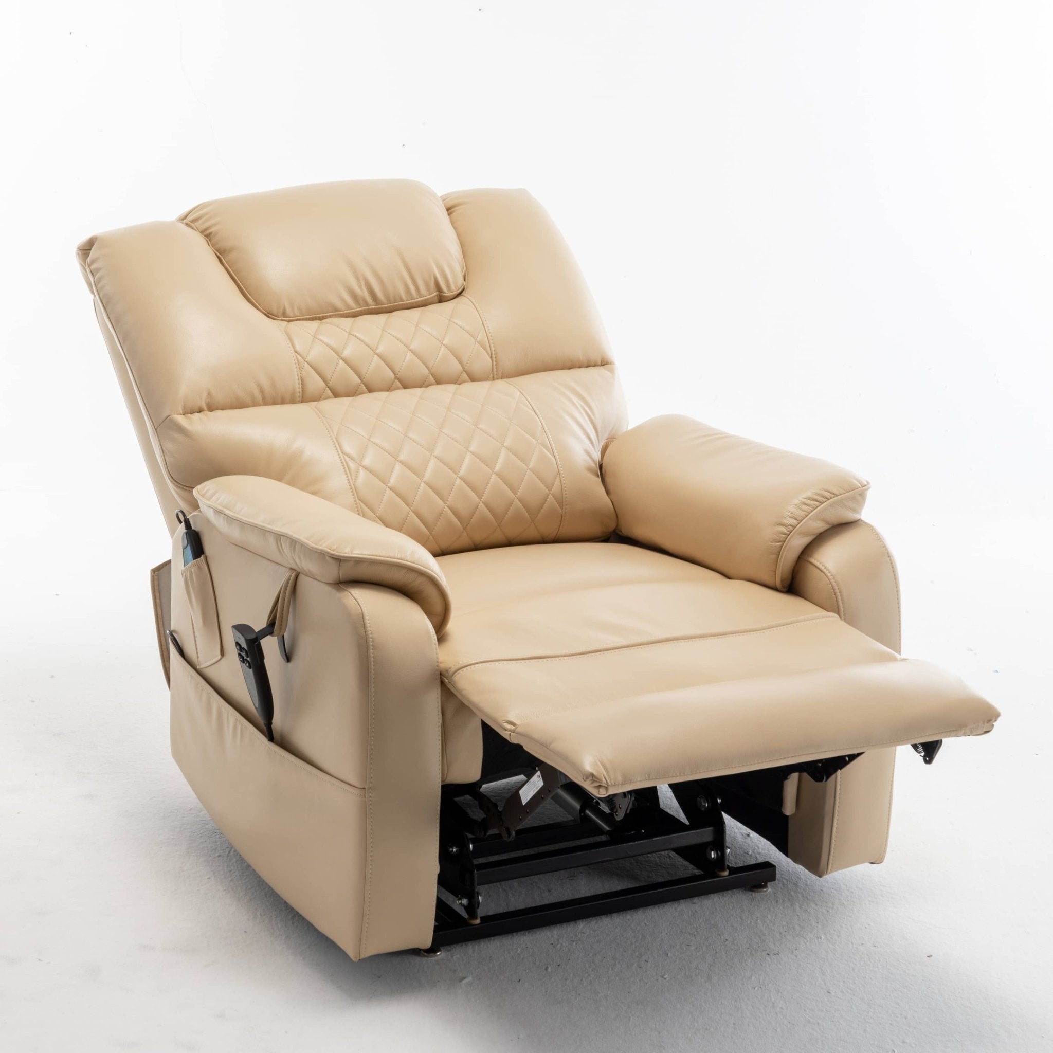 Extra Wide Lay Flat Power Lift Chair Recliner, Beige - My Lift Chair