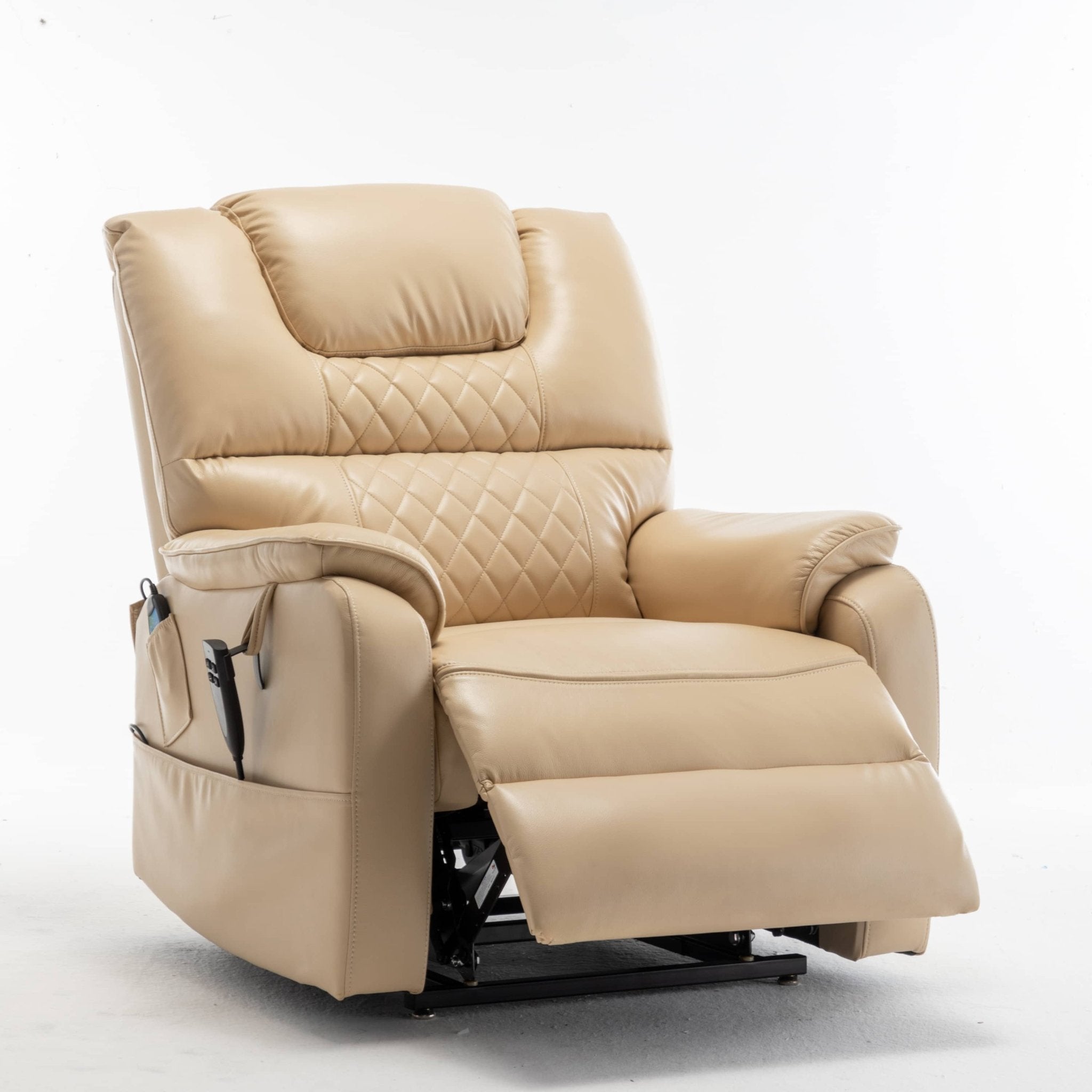 Extra Wide Lay Flat Power Lift Chair Recliner, Beige - My Lift Chair