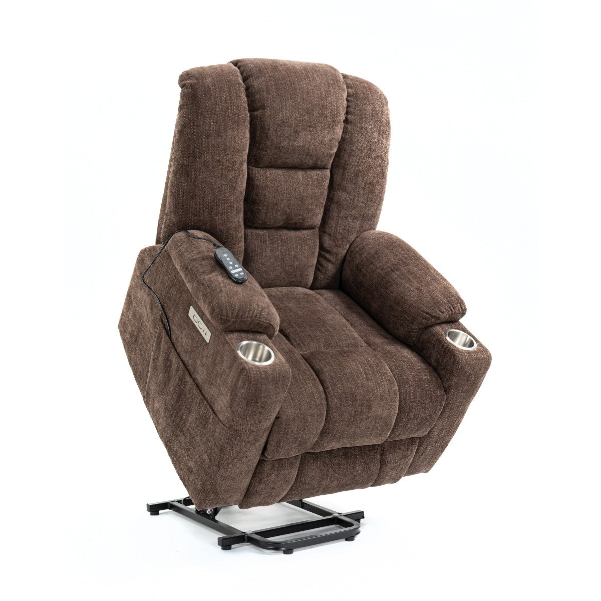 EMON's Power Lift Recliner, lifted angle view - My Lift Chair