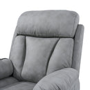 Light Gray Power Lift Chair Left Side Headrest Profile