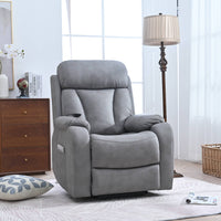 Light Gray Power Lift Chair Front Profile