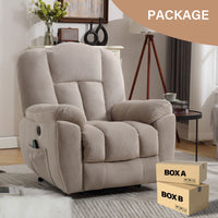 Infinite Position Power Lift Recliner with Heat and Massage, Beige, arrives in two boxes
