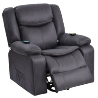 Power Lift Recliner Chair with Heat and Massage, partially reclined
