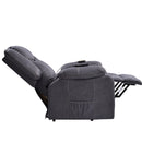 Power Lift Recliner Chair with Heat and Massage, side view, reclined