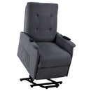 Power Lift Chair Recliner with Adjustable Massage, Dark Gray lifted angle view