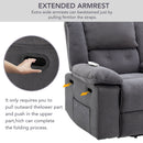 Gray Power Lift Chair Extended Armrest Features