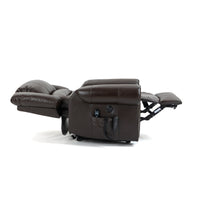 Genuine Leather Power Lift Recliner, lay flat view