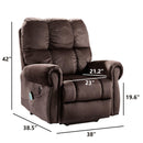 Ultra-Wide Power Lift Recliner with Heat and Massage Therapy, dimensions