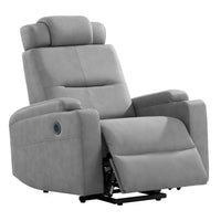 Modern Power Lift Recliner Chair, Light Gray