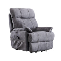 Electric Power Lift Recliner Chair, angle view seated