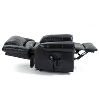 Genuine Leather Power Lift Recliner Chair with Heat, Massage and Infinite Positioning, Black - My Lift Chair