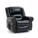 Genuine Leather Power Lift Recliner Chair with Heat, Massage and Infinite Positioning, Black - My Lift Chair