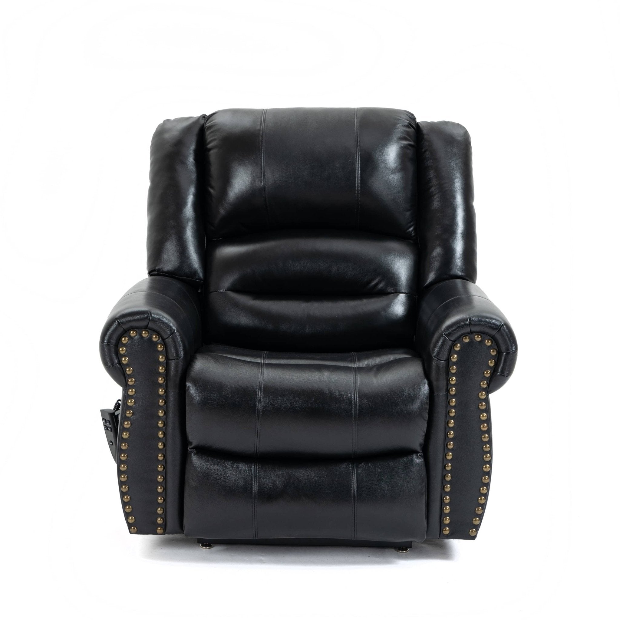 Genuine Leather Power Lift Recliner Chair with Heat, Massage and Infinite Positioning, Black - My Lift Chair