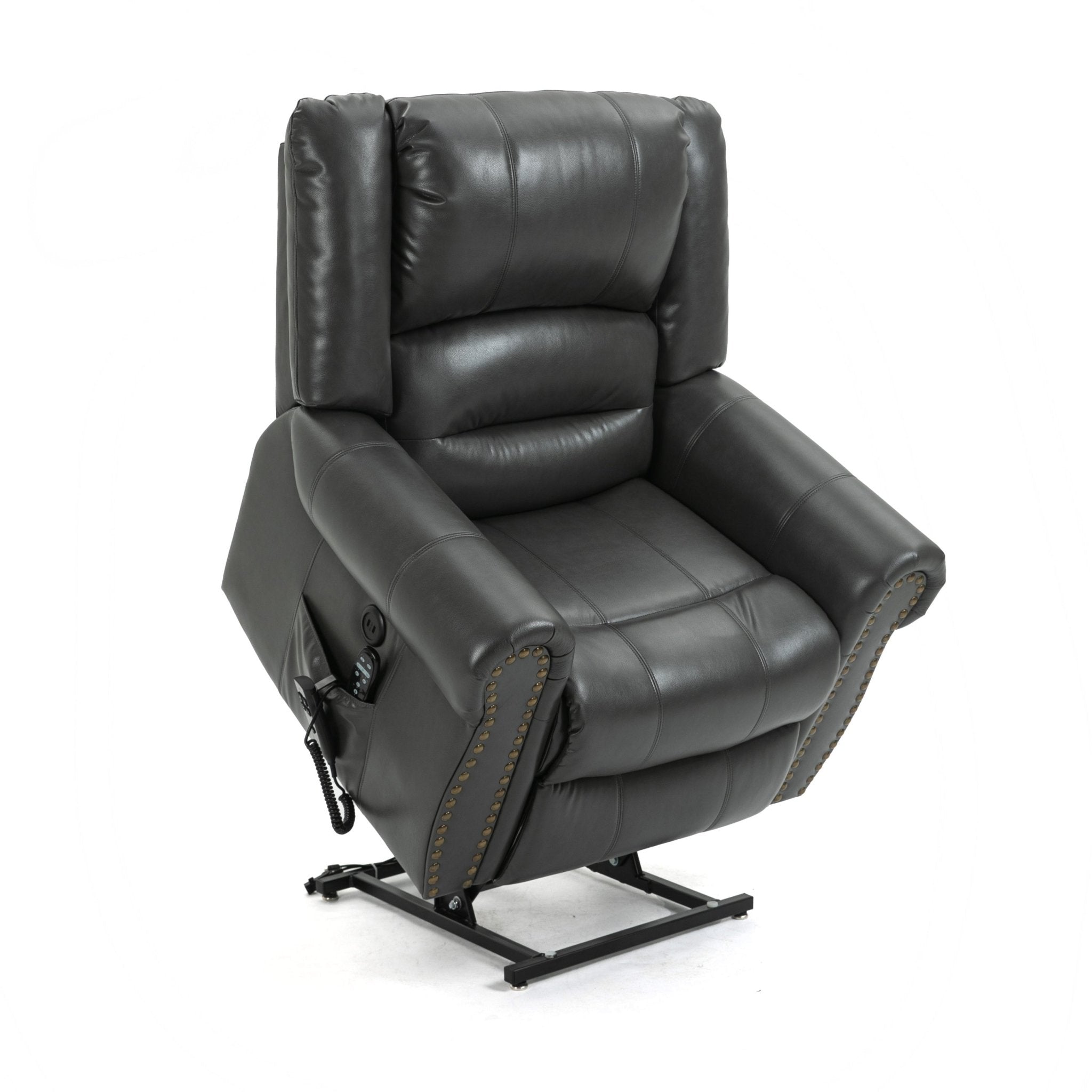 Grey Power Lift Recliner Chair with Heat, Massage, and Infinite Positioning - My Lift Chair