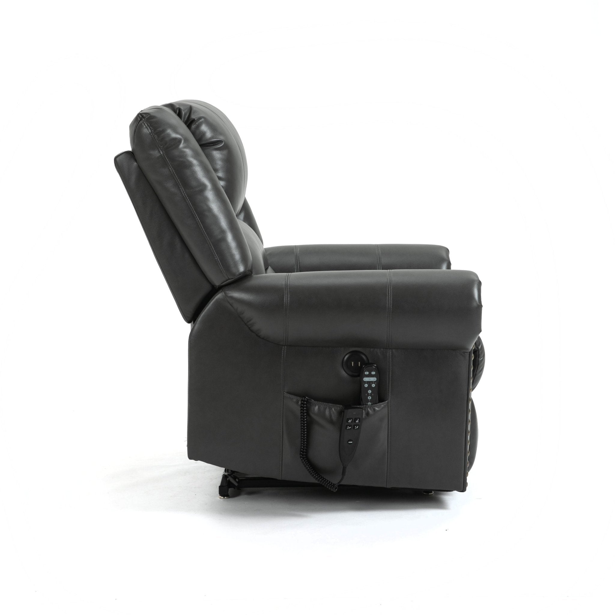 Grey Power Lift Recliner Chair with Heat, Massage, and Infinite Positioning - My Lift Chair