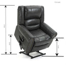 Grey Power Lift Recliner Chair with Heat, Massage, and Infinite Positioning - My Lift Chair
