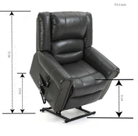 Grey Power Lift Recliner Chair with Heat, Massage, and Infinite Positioning - My Lift Chair