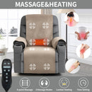 Grey Power Lift Recliner Chair with Vibration Massage and Lumbar Heat - My Lift Chair