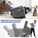 Grey Power Lift Recliner Chair with Vibration Massage and Lumbar Heat - My Lift Chair