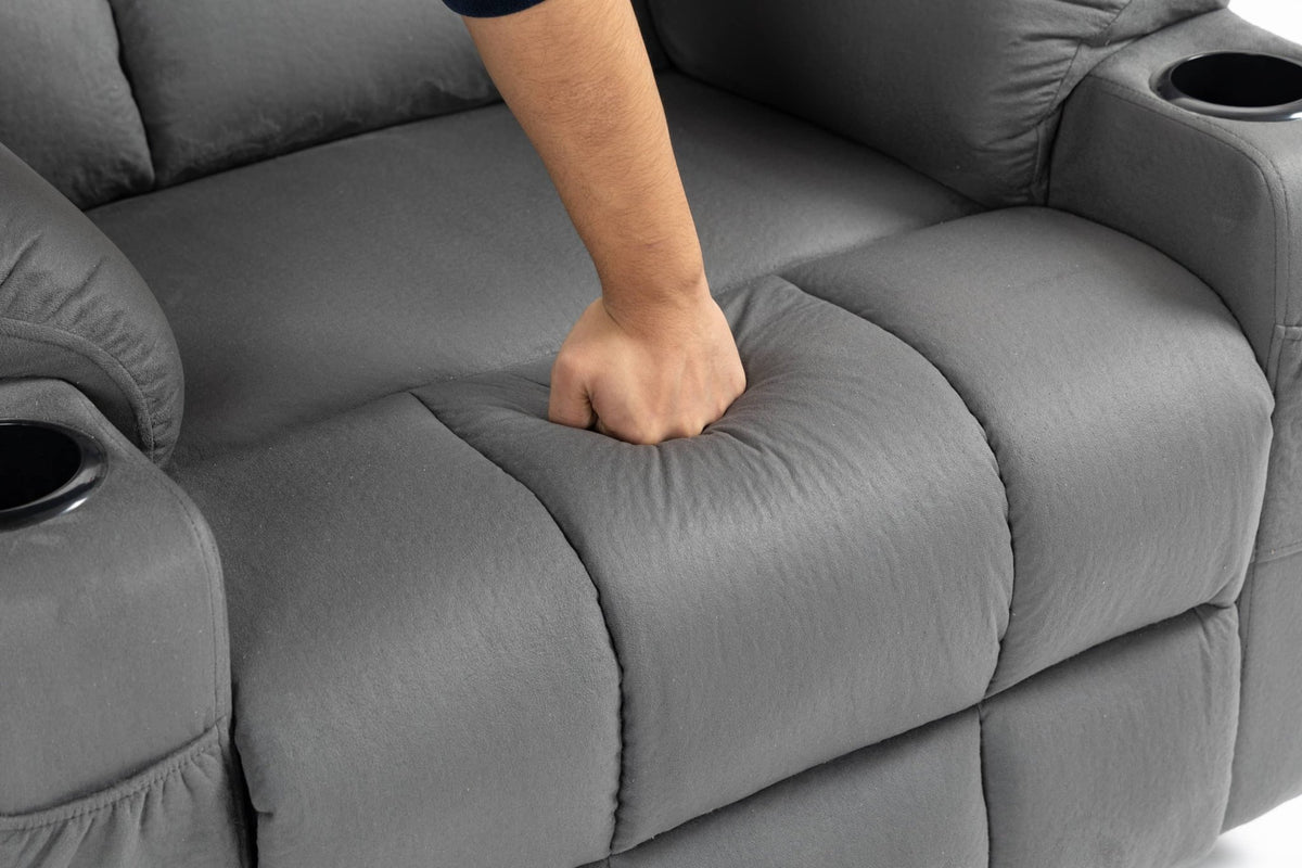 Grey Power Lift Recliner Chair with Vibration Massage and Lumbar Heat - My Lift Chair