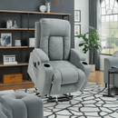 Grey Sky Infinite Position Power Lift Recliner with Vibration Massage and Lumbar Heat - My Lift Chair