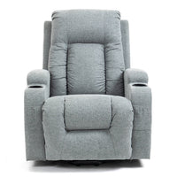 Grey Sky Infinite Position Power Lift Recliner with Vibration Massage and Lumbar Heat - My Lift Chair