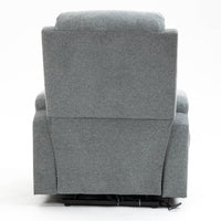 Grey Sky Infinite Position Power Lift Recliner with Vibration Massage and Lumbar Heat - My Lift Chair