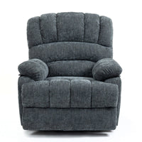 High Back Large Size Blue Chenille Power Lift Recliner Chair with Massage and Heat - My Lift Chair