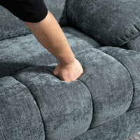 High Back Large Size Blue Chenille Power Lift Recliner Chair with Massage and Heat - My Lift Chair